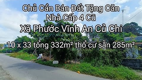 Nhà đất củ chi | giá rẻ | giới thiệu | Lô đất mặt tiền nhựa vị trí đẹp 10x33 gần full thổ cư 285m²