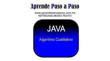 ALGORITMO CUALITATIVO