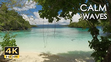 Calm Waves - Relaxing Gentle Ocean Wave Sounds for Deep Sleep - Real Tropical Beach Nature - 4K HDR