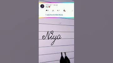 Niya Name Writing (Requested video) #shorts #cursivewriting #scribblesign #scribblesync