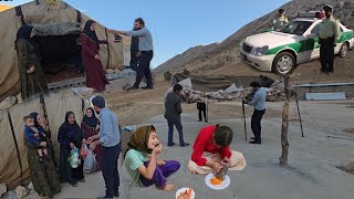 видео: Инженер Бабазаде устанавливает кочевую палатку и сообщает о госпоже Фатеме в полицию. картинка: Инженер Бабазаде устанавливает кочевую палатку и сообщает о госпоже Фатеме в полицию.