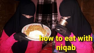 how I eat and drink while wearing my niqab | niqab eating | youtuber tolki