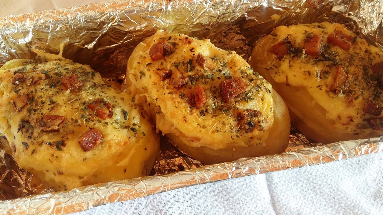 BATATA RECHEADA AO FORNO,FACÍL DE FAZER - YouTube