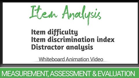 Item Analysis in Urdu / Hindi
