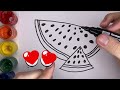 Bolalar Uchun Tarvuz rasm chizish/Drawing Watermelon for children/Рисование Арбуз для детей