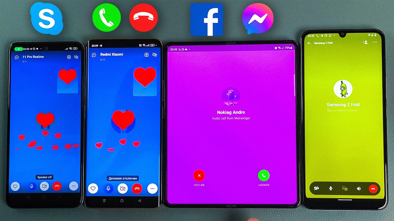 Facebook Messenger & Skype Realme 11 Pro + Z Fold 4 + Xiaomi RN 11