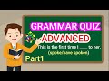 Grammar Quiz:50 Question Level Test-Advanced Part1 | English MasterClass