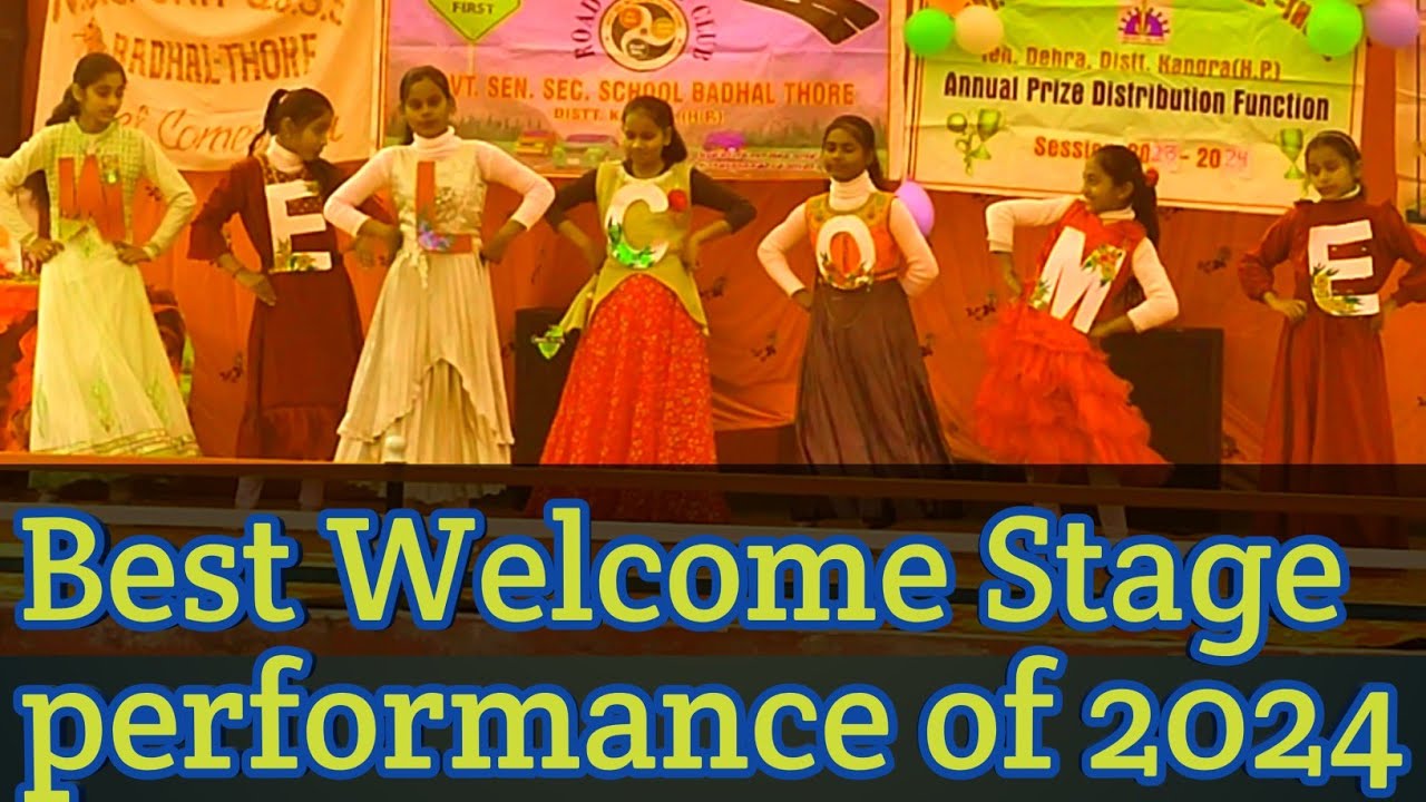 Welcome song by School Girls | Welcome dance in Annual Function by ...