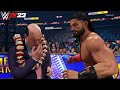 Is Roman Reigns betrays Paul Heyman against Seth Rollins in WWE 2K23 gameplay