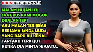 DUDA 50 TAHUN DAN SEORANG JANDA - TERJEBAK SEMALAMAN DI JALAN SEPI AKIBAT BUS MALAM PECAH BAN