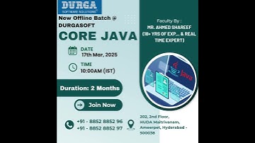 🚀 Core Java - New Offline Batch | Learn Java from Scratch! | Enroll Now!