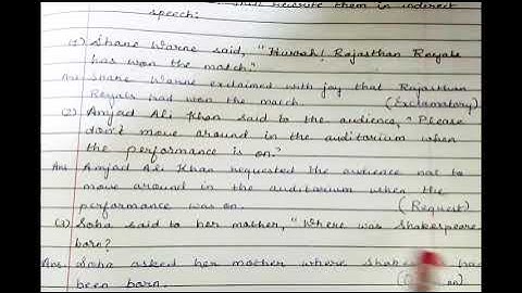 Grammar Ch-20 Direct and Indirect Speech