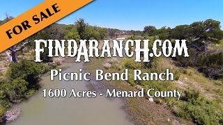 Picnic Bend Ranch - 1600 acre Texas River Property - FINDARANCH.com