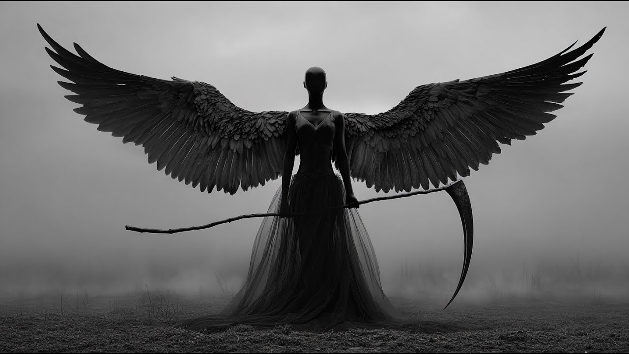 Dark Angels | Mysterious Winged Figures | Dark Angels | Ethereal Black & White Visuals