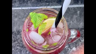 Rose Mojito| Rose syrup lemonade| Non-alcohlic Rose Mojito with Halim seeds |Refreshing Summer drink