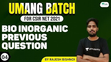 BIO INORGANIC PYQ | CSIR NET | GATE | IIT JAM || By Rajesh Bishnoi