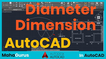 Radius and Diameter Dimension Line in AutoCAD- Diameter Dimension Autocad Tutorial