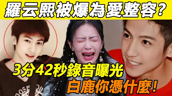 天！罗云熙新剧刚官宣，就被爆为爱整容？ ！与白鹿私下见面被偷拍，3分42秒录音内容流出太劲爆！罗云熙这次麻烦大了！#白鹿#罗云熙#长月烬明#杨颖 - 天天要闻