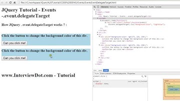 EVENT DELEGATE TARGET PROPERTY IN JQUERY DEMO TAMIL