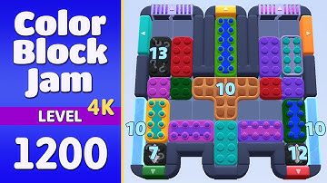 Color Block Jam Level 1200 Solution Walkthrough - 4K