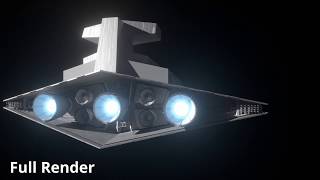 #StarWars imperial star destroyer (#blender 2.8)