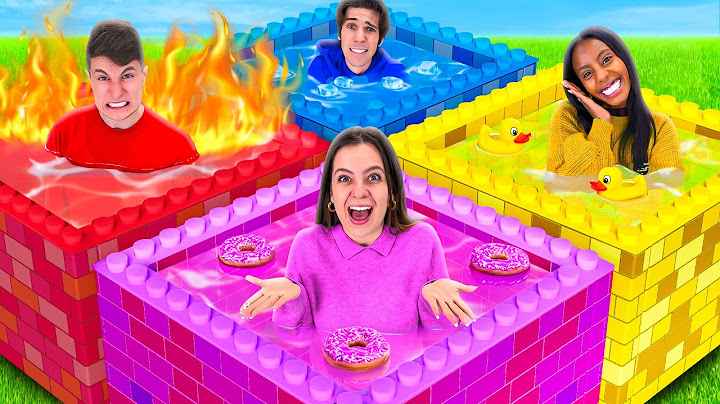 SOPRAVVIVIAMO NELLA PISCINA DI LEGO NEL TUO COLORE PER 24 ORE CON I NOSTRI AMICI!🧱