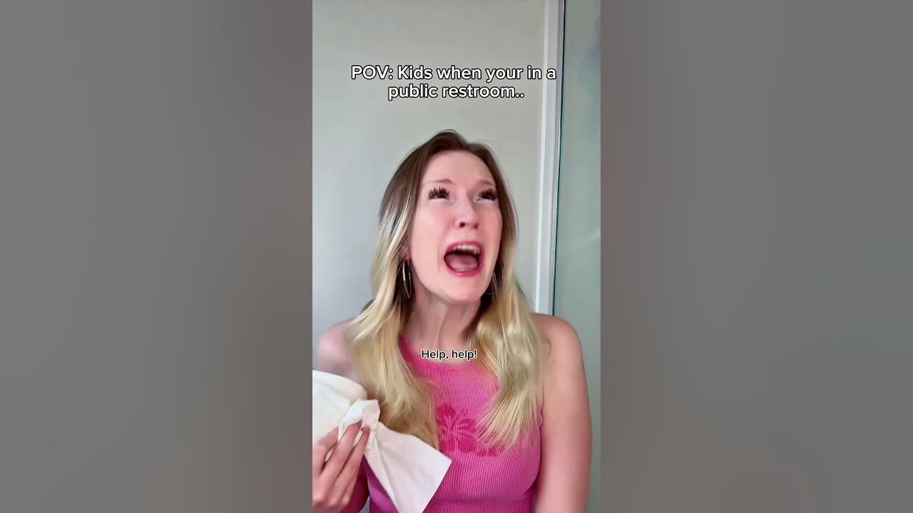 #pov Kids when you’re in a public restroom.. #story #acting #relatable