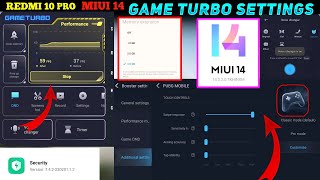 MIUI 14 Game Turbo 7.4.2 Best Settings ✅💥 40Fps No Lag Redmi 10 Pro Game Turbo Settings 👍