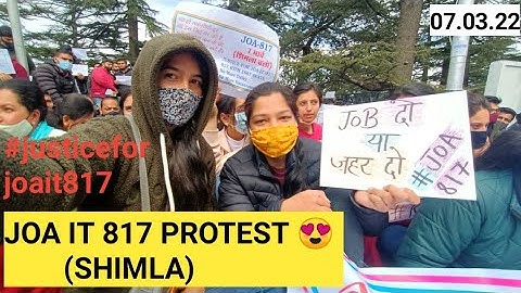 JOA IT 817 Protest 😍 || Met my subscribers for the first time in Shimla ❤️ || Girl from North