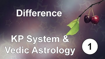 Difference Between Vedic Astrology & KP System by Shri MR Prasad   Part 1
