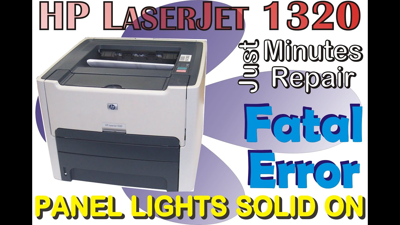HP LaserJet 1320 all lights on || panel lights circulate || Fatal Error || Solved ||
