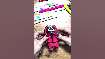Squid game DIY Dalgona squishy ⭐️ Tutorial #SquidGameChallenge #SquidGame #asmr