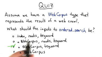 Inputs to ordered_search - Intro to Computer Science