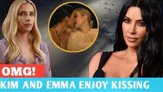 OMG! Kim Kardashian And Emma Robert Enjoy Kissing Themselves Than Anyone Else