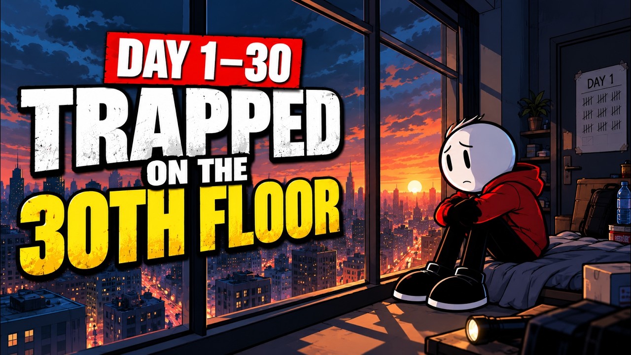 TRAPPED ON THE 30TH FLOOR: Day 1 to 30 (Animated Survival) - YouTube