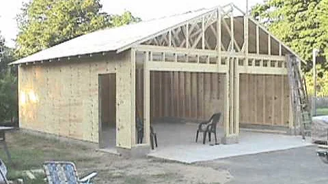 Building your own 24'X24' garage and save money. Steps from concrete to framing.