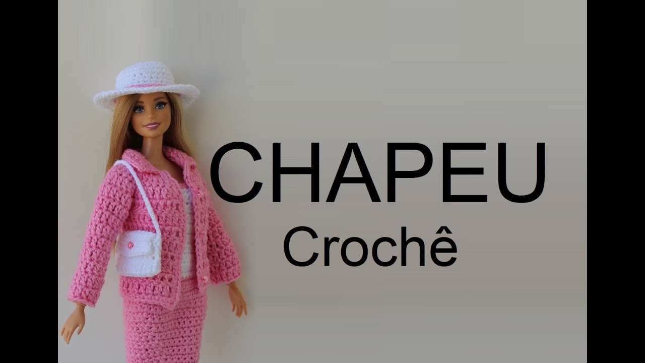 Roupa Barbie Moda Crochê Vestido + Chapéu + Bolsa [ Kit ]