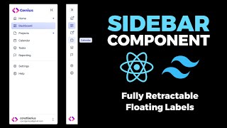 Build a Retractable Sidebar Component purely in ReactJS and Tailwind CSS | React Sidebar Navigation