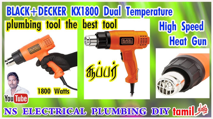 Black+Decker KX1800 1800-Watt Dual Temperature Heat Gun (Orange and Black)