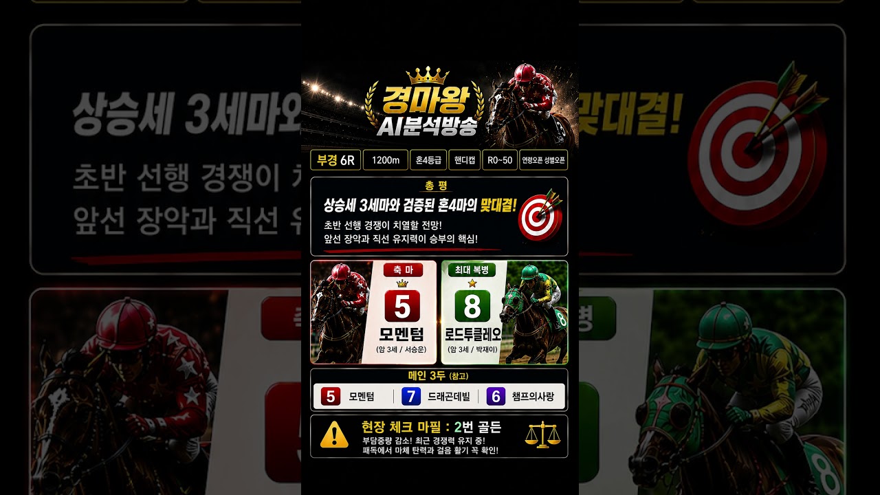 7월19일 부산 6경주는?