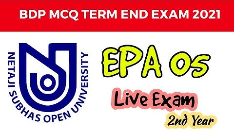 EPA 5 NSOU FINAL EXAM 2021 LIVE | SECOND YEAR