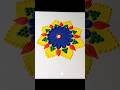 Colourful Flower Rangoli 💙💛 | Super Satisfying Rangoli Art #shorts