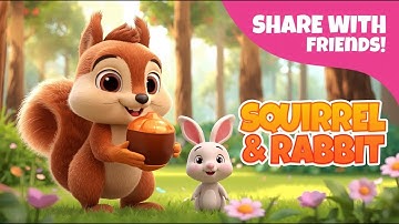Little Squirrel Song | Moral Story + Nursery Rhyme for Children | Animated Cartoon Video for Kids