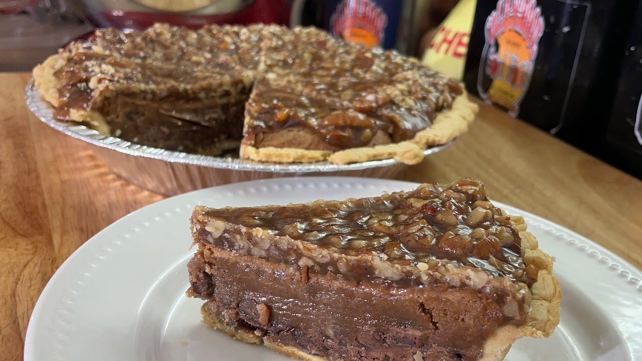 A CHOCOLATE AND PECAN LOVERS DELITE ALL IN ONE PIE OLD SCHOOL BROWNIE A CHOCOLATE AND PECAN LOVERS DELITE ALL IN ONE PIE OLD SCHOOL BROWNIE
