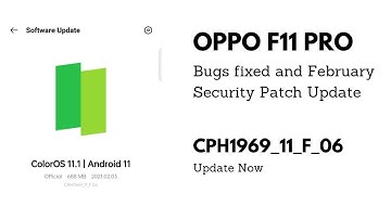 Oppo F11 Pro Official Update | Color OS 11.1 & Android 11 | CPH1969_11_F.06