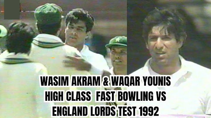 Wasim Akram & Waqar Younis | High Class Fast Bowling | Pakistan vs England | 1992 | Lords Test |