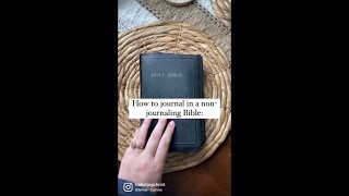How to Journal in a Non-Journaling Bible: Bible Journaling How To