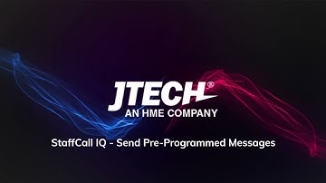 JTECH StaffCall IQ - Send Pre-Programmed Message To Group