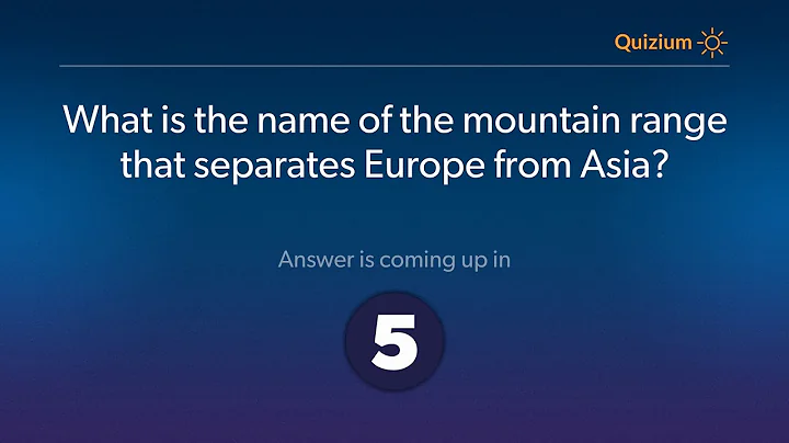 What is the name of the mountain range that separates Europe from Asia?   Europe Quiz - DayDayNews