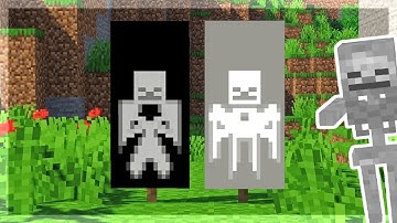 How To Make A Skeleton Banner in Minecraft! (1.16+) (LOOM CRAFTING)